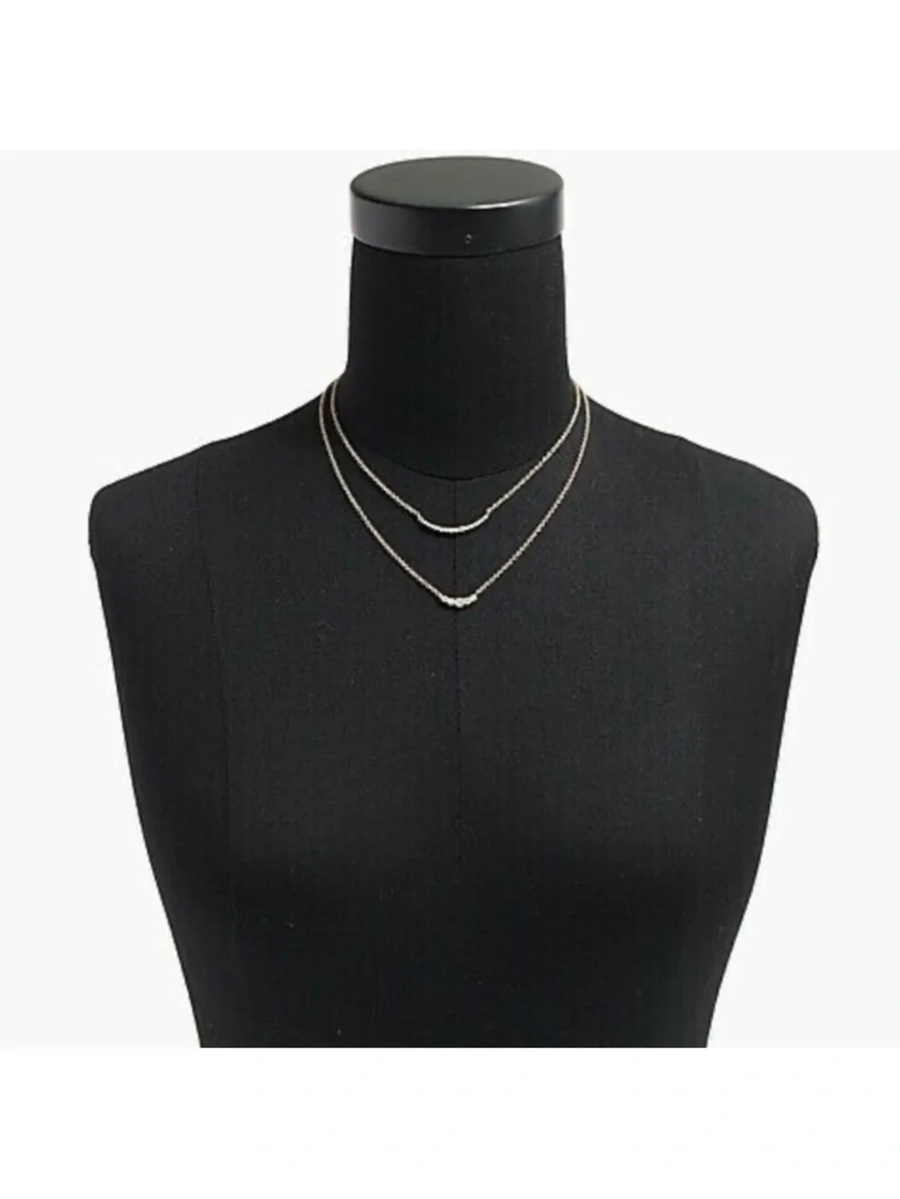 J. Crew Gold Layered Crystal Pave Curve Necklace - Gold
